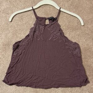 Kendall & Kylie Women's Purple High Neck Camisole